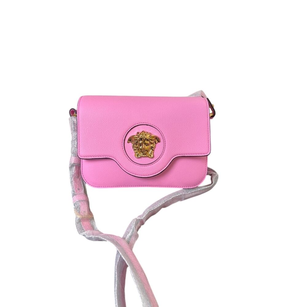 Versace Pink Leather Medusa Crossbody Bag - Picture 3 of 14